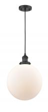Innovations Lighting 201C-BK-G201-12 - Beacon - 1 Light - 12 inch - Matte Black - Cord hung - Mini Pendant