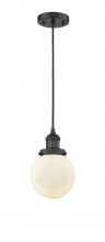 Innovations Lighting 201C-BK-G201-6 - Beacon - 1 Light - 6 inch - Matte Black - Cord hung - Mini Pendant