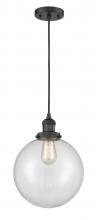 Innovations Lighting 201C-BK-G202-10 - Beacon - 1 Light - 10 inch - Matte Black - Cord hung - Mini Pendant