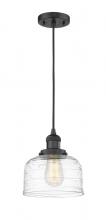 Innovations Lighting 201C-BK-G713 - Bell - 1 Light - 8 inch - Matte Black - Cord hung - Mini Pendant