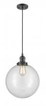 Innovations Lighting 201C-OB-G202-12 - Beacon - 1 Light - 12 inch - Oil Rubbed Bronze - Cord hung - Mini Pendant