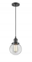 Innovations Lighting 201C-OB-G202-6 - Beacon - 1 Light - 6 inch - Oil Rubbed Bronze - Cord hung - Mini Pendant