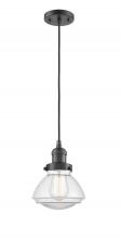 Innovations Lighting 201C-OB-G322 - Olean - 1 Light - 7 inch - Oil Rubbed Bronze - Cord hung - Mini Pendant