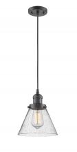 Innovations Lighting 201C-OB-G44 - Cone - 1 Light - 8 inch - Oil Rubbed Bronze - Cord hung - Mini Pendant