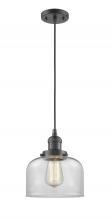 Innovations Lighting 201C-OB-G72 - Bell - 1 Light - 8 inch - Oil Rubbed Bronze - Cord hung - Mini Pendant