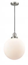 Innovations Lighting 201C-SN-G201-12 - Beacon - 1 Light - 12 inch - Brushed Satin Nickel - Cord hung - Mini Pendant