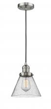 Innovations Lighting 201C-SN-G44 - Cone - 1 Light - 8 inch - Brushed Satin Nickel - Cord hung - Mini Pendant