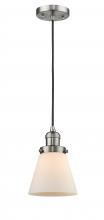 Innovations Lighting 201C-SN-G61 - Cone - 1 Light - 6 inch - Brushed Satin Nickel - Cord hung - Mini Pendant