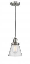 Innovations Lighting 201C-SN-G64 - Cone - 1 Light - 6 inch - Brushed Satin Nickel - Cord hung - Mini Pendant