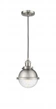  201C-SN-HFS-64-SN - Hampden - 1 Light - 7 inch - Brushed Satin Nickel - Cord hung - Mini Pendant