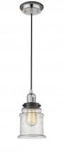 Innovations Lighting 201CBP-PNBK-G184 - Canton - 1 Light - 6 inch - Polished Nickel - Cord hung - Mini Pendant