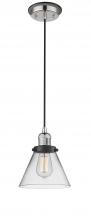 Innovations Lighting 201CBP-PNBK-G42 - Cone - 1 Light - 8 inch - Polished Nickel - Cord hung - Mini Pendant