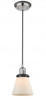 Innovations Lighting 201CBP-PNBK-G61 - Cone - 1 Light - 6 inch - Polished Nickel - Cord hung - Mini Pendant