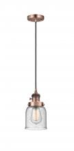 Innovations Lighting 201CSW-AC-G54 - Bell - 1 Light - 5 inch - Antique Copper - Cord hung - Mini Pendant