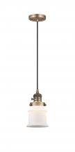 Innovations Lighting 201CSW-BB-G181S - Canton - 1 Light - 5 inch - Brushed Brass - Cord hung - Mini Pendant