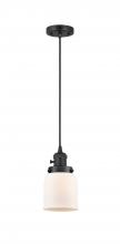 Innovations Lighting 201CSW-BK-G51 - Bell - 1 Light - 5 inch - Matte Black - Cord hung - Mini Pendant