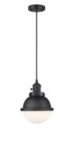  201CSW-BK-HFS-61-BK - Hampden - 1 Light - 7 inch - Matte Black - Cord hung - Mini Pendant