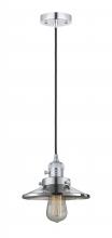 Innovations Lighting 201CSW-PC-M7 - Railroad - 1 Light - 8 inch - Polished Chrome - Cord hung - Mini Pendant