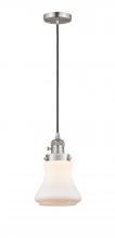 Innovations Lighting 201CSW-SN-G191 - Bellmont - 1 Light - 6 inch - Brushed Satin Nickel - Cord hung - Mini Pendant