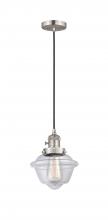 Innovations Lighting 201CSW-SN-G532 - Oxford - 1 Light - 7 inch - Brushed Satin Nickel - Cord hung - Mini Pendant