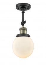 Innovations Lighting 201F-BAB-G201-6 - Beacon - 1 Light - 6 inch - Black Antique Brass - Semi-Flush Mount