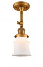 Innovations Lighting 201F-BB-G181S - Canton - 1 Light - 5 inch - Brushed Brass - Semi-Flush Mount