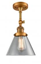 Innovations Lighting 201F-BB-G42 - Cone - 1 Light - 8 inch - Brushed Brass - Semi-Flush Mount