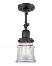 Innovations Lighting 201F-BK-G182S - Canton - 1 Light - 5 inch - Matte Black - Semi-Flush Mount