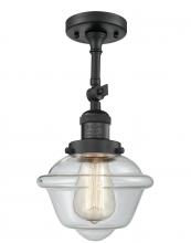 Innovations Lighting 201F-BK-G532 - Oxford - 1 Light - 7 inch - Matte Black - Semi-Flush Mount