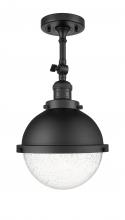 Innovations Lighting 201F-BK-HFS-84-BK - Hampden - 1 Light - 9 inch - Matte Black - Adjustable Semi-Flush Mount