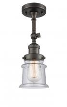 Innovations Lighting 201F-OB-G184S - Canton - 1 Light - 5 inch - Oil Rubbed Bronze - Semi-Flush Mount