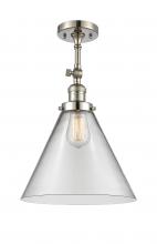 Innovations Lighting 201F-PN-G42-L - Cone - 1 Light - 12 inch - Polished Nickel - Semi-Flush Mount