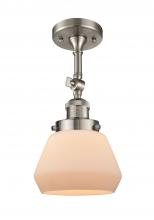 Innovations Lighting 201F-SN-G171 - Fulton - 1 Light - 7 inch - Brushed Satin Nickel - Semi-Flush Mount