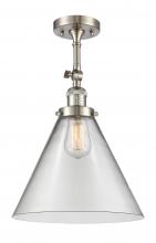 Innovations Lighting 201F-SN-G42-L - Cone - 1 Light - 12 inch - Brushed Satin Nickel - Semi-Flush Mount