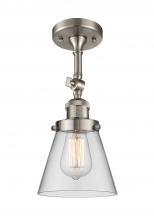 Innovations Lighting 201F-SN-G62 - Cone - 1 Light - 6 inch - Brushed Satin Nickel - Semi-Flush Mount