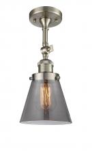 Innovations Lighting 201F-SN-G63 - Cone - 1 Light - 6 inch - Brushed Satin Nickel - Semi-Flush Mount