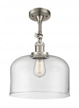 Innovations Lighting 201F-SN-G72-L - Bell - 1 Light - 12 inch - Brushed Satin Nickel - Semi-Flush Mount