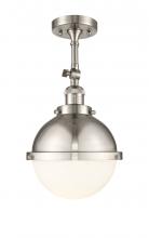 Innovations Lighting 201F-SN-HFS-81-SN - Hampden - 1 Light - 9 inch - Brushed Satin Nickel - Adjustable Semi-Flush Mount