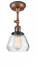 Innovations Lighting 201FBP-ACBK-G172 - Fulton - 1 Light - 7 inch - Antique Copper - Semi-Flush Mount