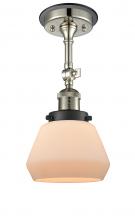 Innovations Lighting 201FBP-PNBK-G171 - Fulton - 1 Light - 7 inch - Polished Nickel - Semi-Flush Mount