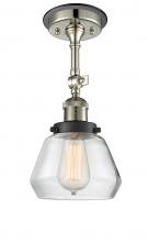 Innovations Lighting 201FBP-PNBK-G172 - Fulton - 1 Light - 7 inch - Polished Nickel - Semi-Flush Mount