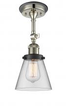 Innovations Lighting 201FBP-PNBK-G62 - Cone - 1 Light - 6 inch - Polished Nickel - Semi-Flush Mount