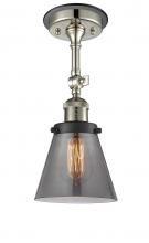 Innovations Lighting 201FBP-PNBK-G63 - Cone - 1 Light - 6 inch - Polished Nickel - Semi-Flush Mount