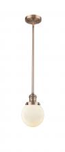 Innovations Lighting 201S-AC-G201-6 - Beacon - 1 Light - 6 inch - Antique Copper - Stem Hung - Mini Pendant