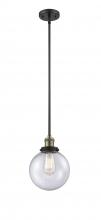 Innovations Lighting 201S-BAB-G204-8 - Beacon - 1 Light - 8 inch - Black Antique Brass - Stem Hung - Mini Pendant