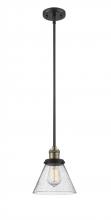 Innovations Lighting 201S-BAB-G44 - Cone - 1 Light - 8 inch - Black Antique Brass - Stem Hung - Mini Pendant