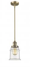 Innovations Lighting 201S-BB-G182 - Canton - 1 Light - 7 inch - Brushed Brass - Stem Hung - Mini Pendant