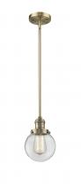 Innovations Lighting 201S-BB-G202-6 - Beacon - 1 Light - 6 inch - Brushed Brass - Stem Hung - Mini Pendant