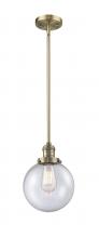 Innovations Lighting 201S-BB-G204-8 - Beacon - 1 Light - 8 inch - Brushed Brass - Stem Hung - Mini Pendant