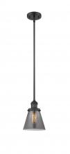 Innovations Lighting 201S-BK-G63 - Cone - 1 Light - 6 inch - Matte Black - Stem Hung - Mini Pendant